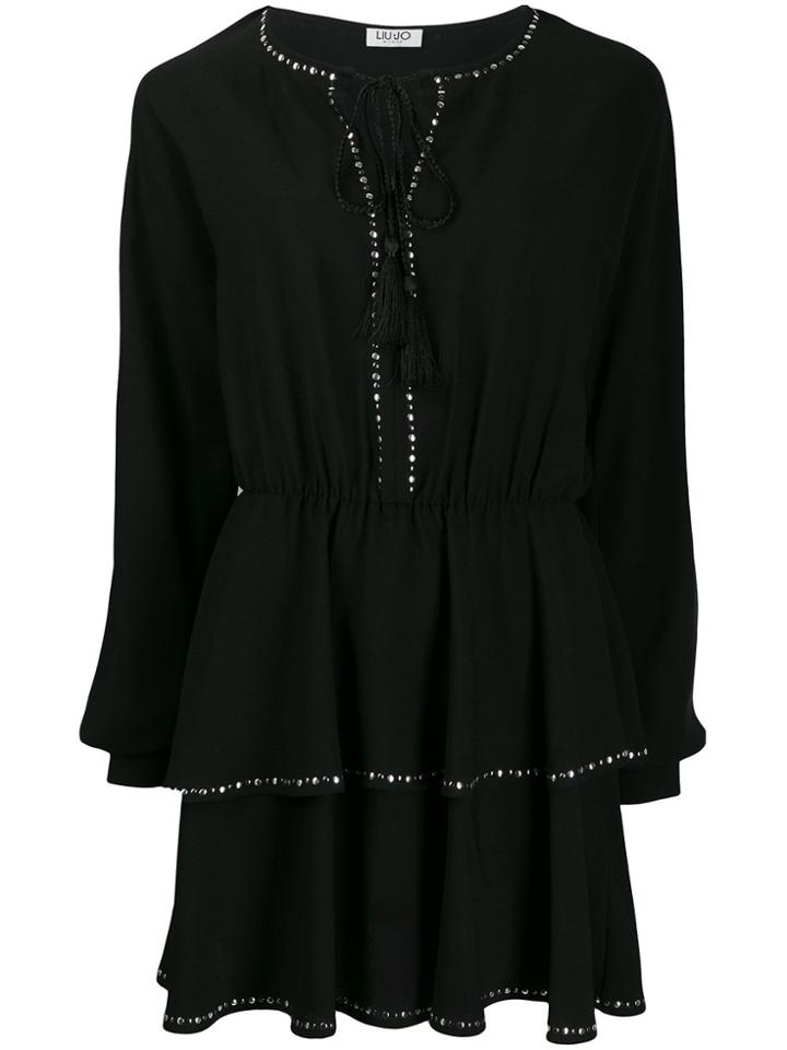 Liu Jo Tie-neck Studded Dress - Black