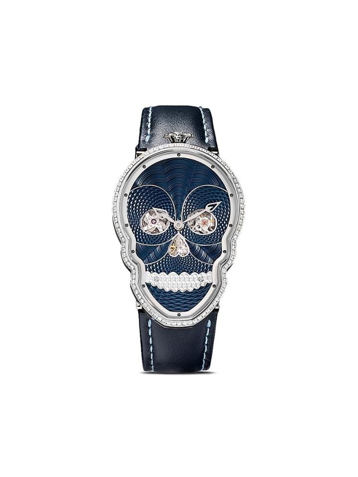 Fiona Kruger Petit Skull Diamond Watch - Blue / Black