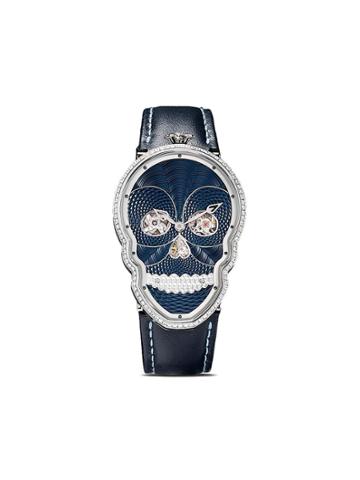 Fiona Kruger Petit Skull Diamond Watch - Blue / Black