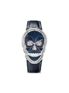 Fiona Kruger Petit Skull Diamond Watch - Blue / Black