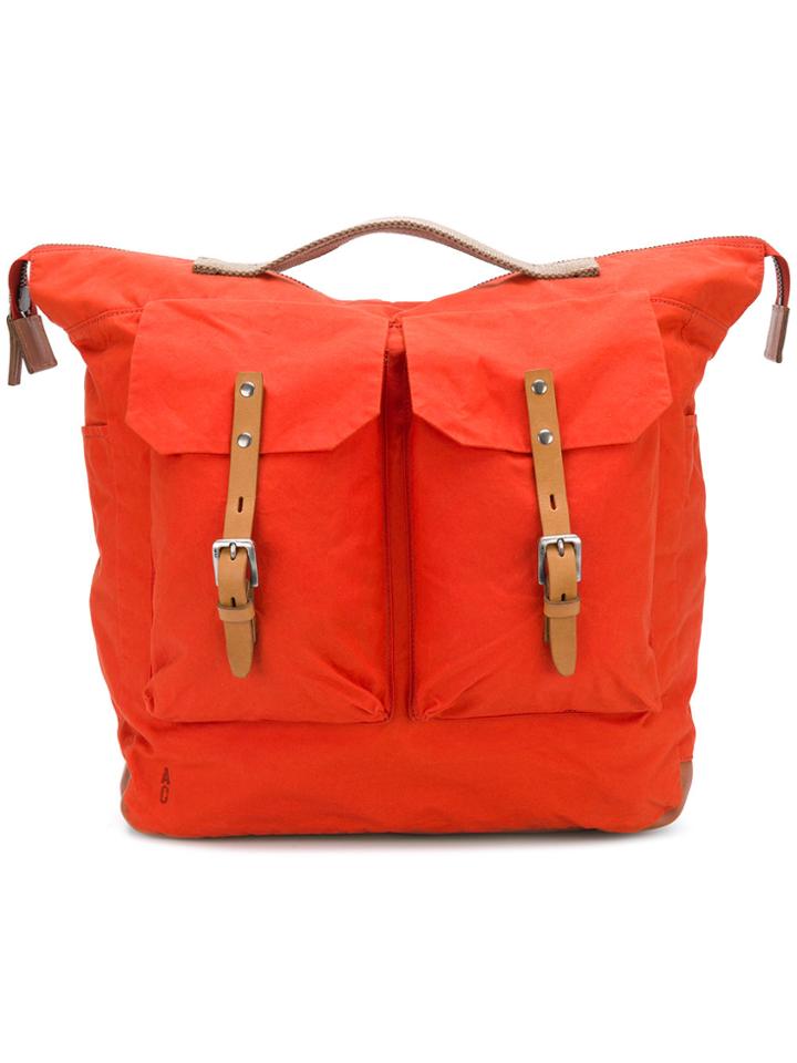 Ally Capellino Square Duffel Backpack - Yellow & Orange