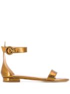 Fabio Rusconi Metallic Open Toe Sandals - Gold