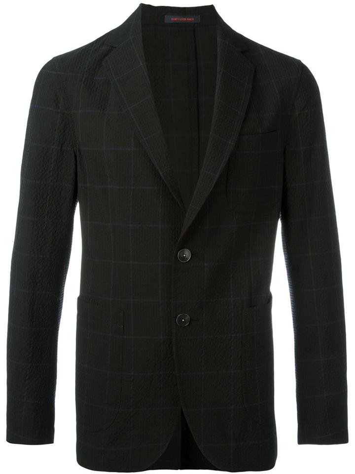 The Gigi Checked Blazer, Men's, Size: 50, Black, Cotton/spandex/elastane/wool/viscose