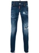 Dsquared2 - Distressed Long Clement Jeans - Men - Cotton/spandex/elastane - 52, Blue, Cotton/spandex/elastane