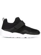 Stampd Velcro Fastening Sneakers, Men's, Size: 10.5, Black, Calf Leather/neoprene/nylon/rubber