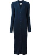 Maison Margiela Ribbed Cardi-coat, Women's, Size: Medium, Blue, Wool