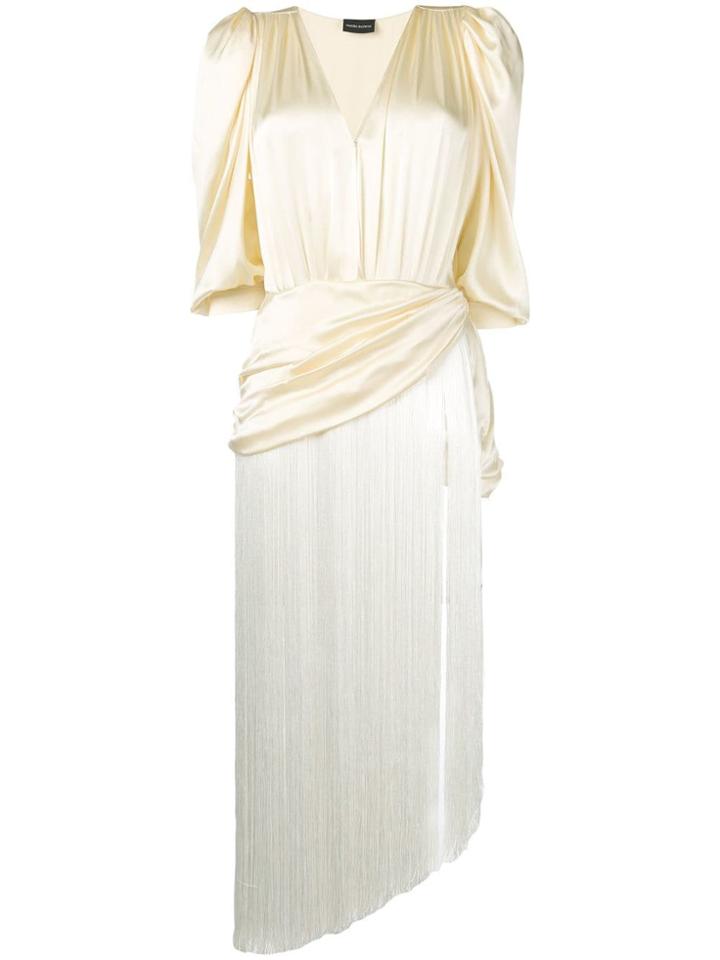 Magda Butrym Frayed Cocktail Dress - Neutrals