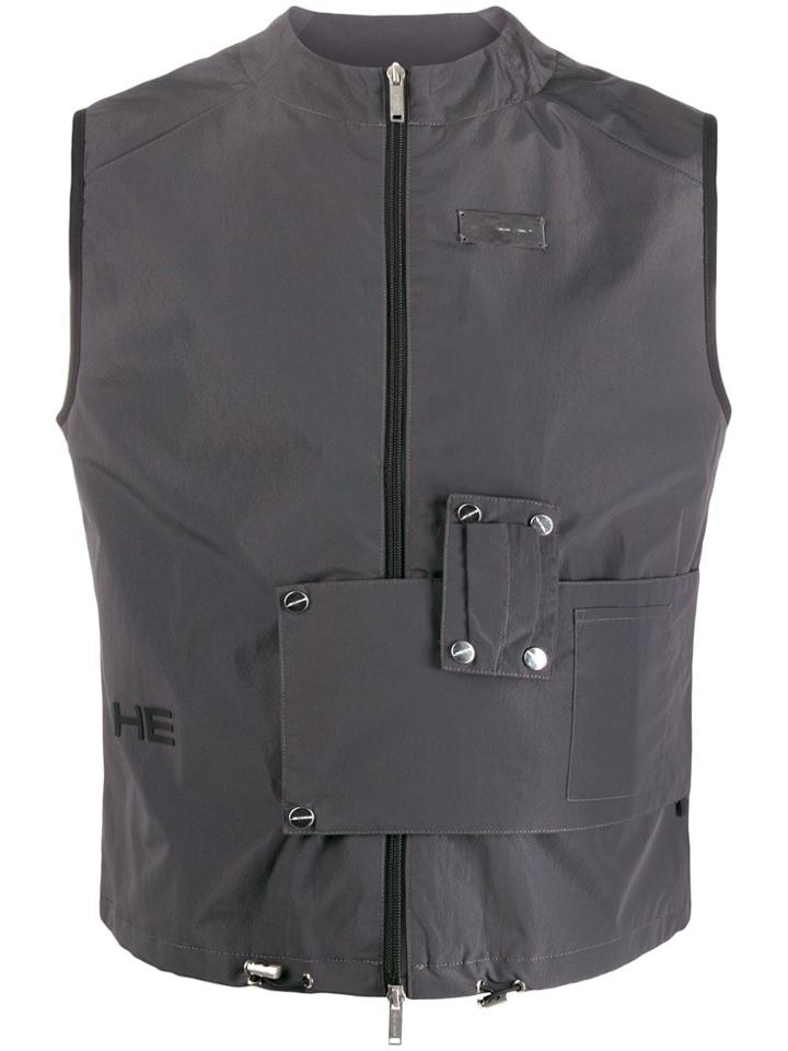 Heliot Emil Utility Waistcoat - Grey