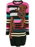Kenzo Double Tiger Sweater Dress - Brown