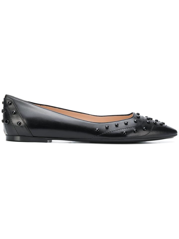 Tod's Gommino Stud Ballerina Flats - Black
