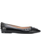 Tod's Gommino Stud Ballerina Flats - Black