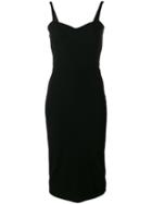 Max Mara Fitted Midi Dress, Women's, Size: 46, Black, Viscose/polyamide/spandex/elastane/spandex/elastane