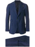 Gabriele Pasini Striped Two Piece Suit - Blue