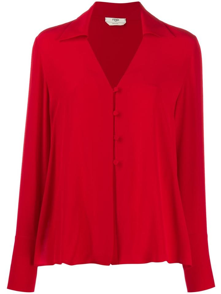 Fendi Buttoned Blouse - Red
