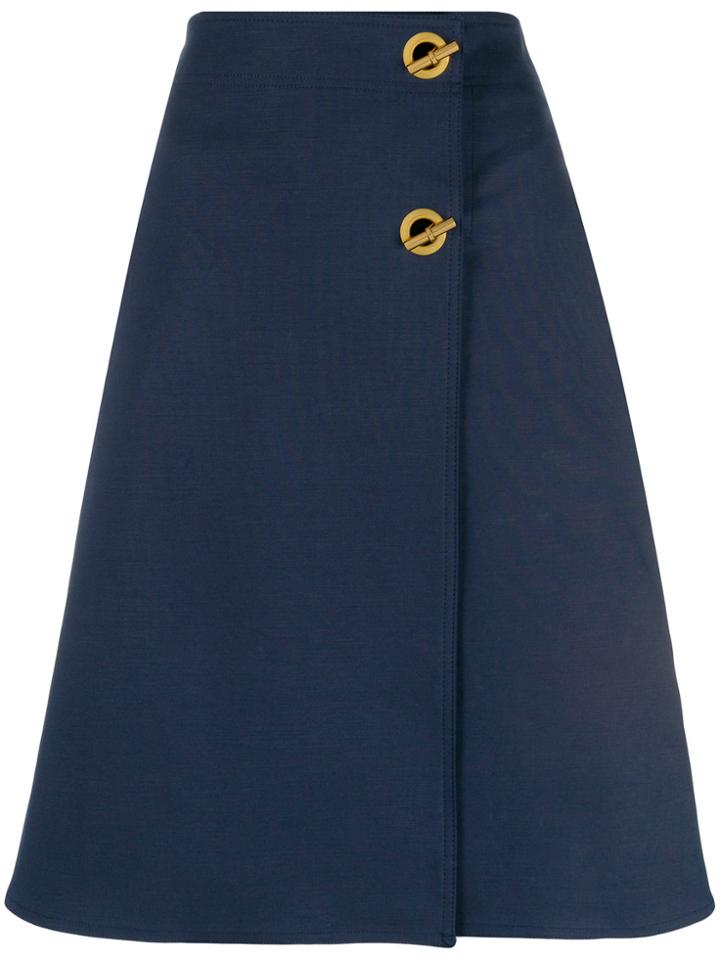 Tory Burch Marine A-line Skirt - Blue