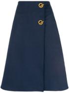 Tory Burch Marine A-line Skirt - Blue