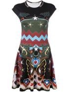 Mary Katrantzou 'pinto' Graphic Cowboy Print Dress - Black