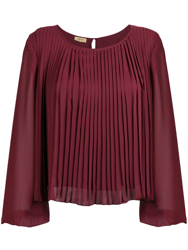Liu Jo Pleated Boxy Blouse - Red