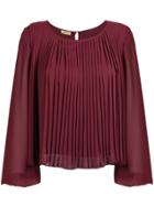 Liu Jo Pleated Boxy Blouse - Red