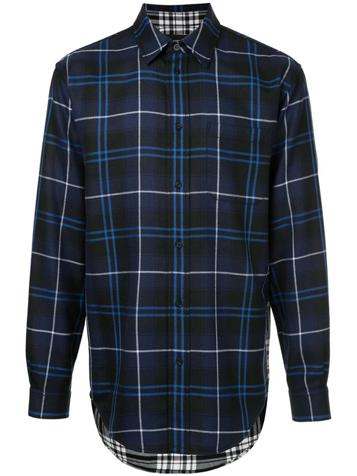 Alexander Wang Long-sleeved Check Shirt - Black