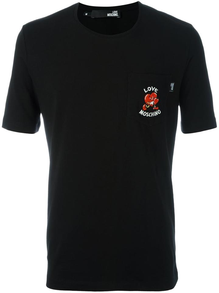 Love Moschino Embroidered Logo T-shirt