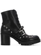 Tosca Blu Buckled Ankle Boots - Black
