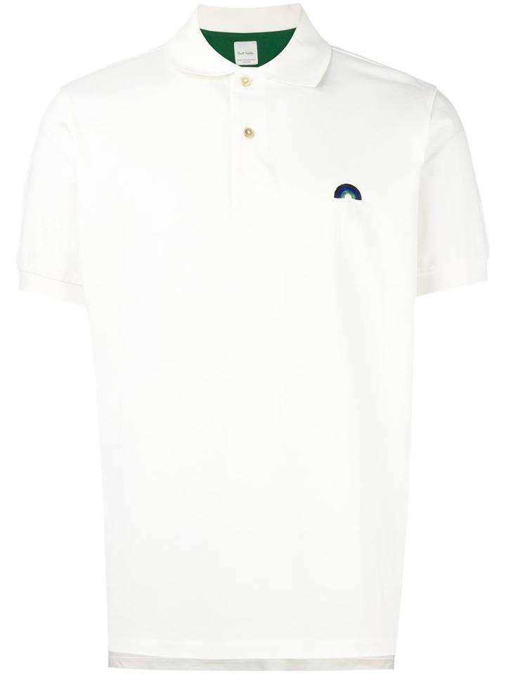 Paul Smith 'rainbow' Polo Shirt, Men's, Size: Small, White, Cotton