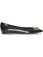 Burberry The Leather D-ring Flat - Black