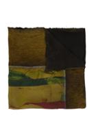 Avant Toi Printed Scarf, Women's, Yellow/orange, Silk/cashmere
