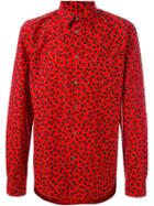 Ps By Paul Smith Heart Print Shirt, Men's, Size: Medium, Red, Cotton
