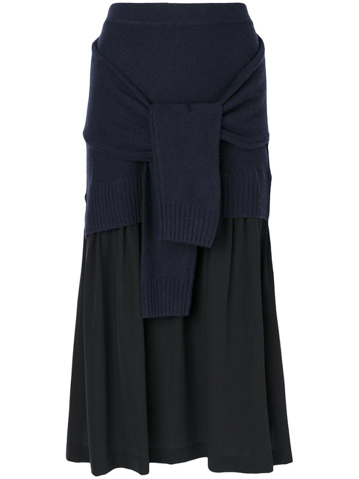 Joseph Tied Sweater Skirt - Blue