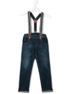 Lapin House - Striped Brace Jeans - Kids - Cotton/spandex/elastane - 2 Yrs, Blue