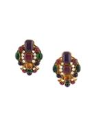 Chanel Vintage Poured Glass Clip-on Earrings