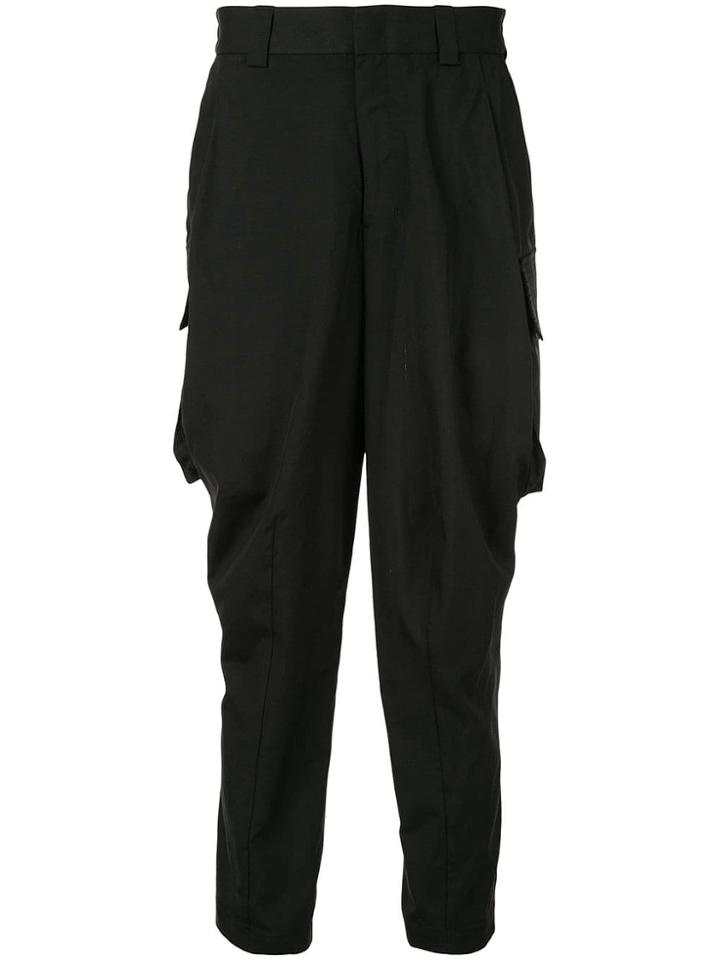 Devoa Cargo Trousers - Black