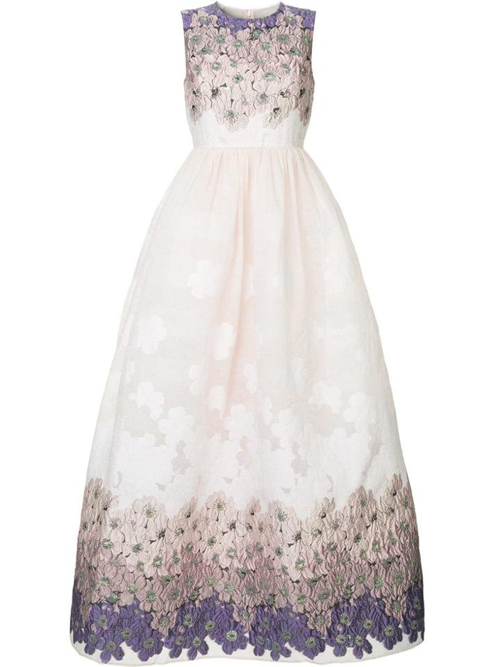 Huishan Zhang Blush Lilac Gown - White