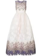 Huishan Zhang Blush Lilac Gown - White