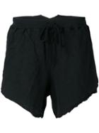 Lost & Found Rooms Over-the-knee Frayed Shorts, Men's, Size: Xs, Black, Linen/flax/cotton/spandex/elastane