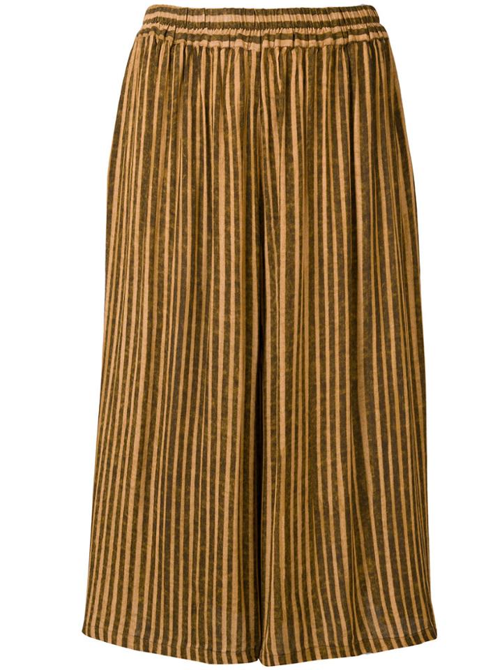 Humanoid Striped Cropped Trousers - Brown