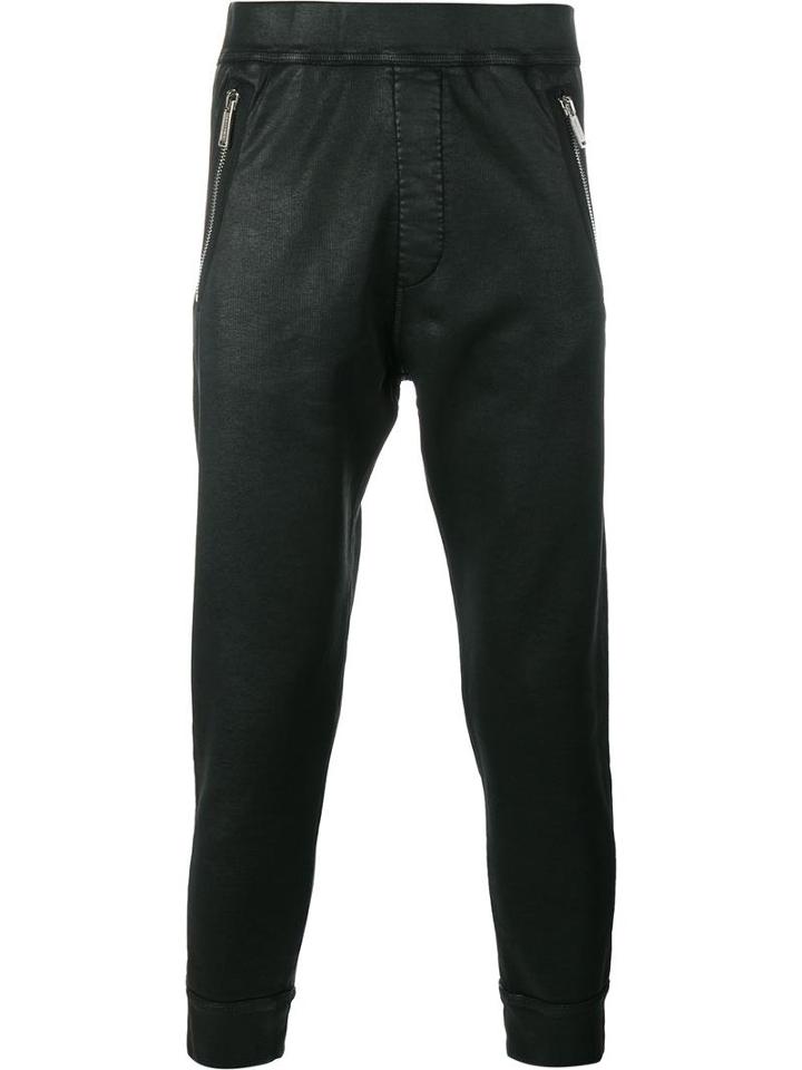 Dsquared2 Straight Fit Trousers, Men's, Size: Large, Black, Cotton