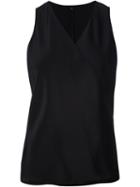 Peter Cohen V-neck Tank Top, Women's, Size: Large, Black, Silk
