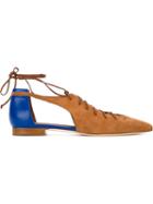 Malone Souliers 'montana' Colour Block Lace Up Flat Sandals