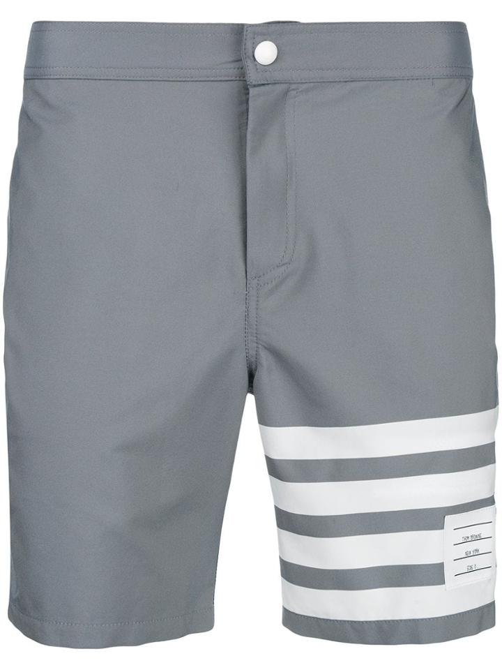 Thom Browne 4-bar Swim-tech Swim Short - Grey