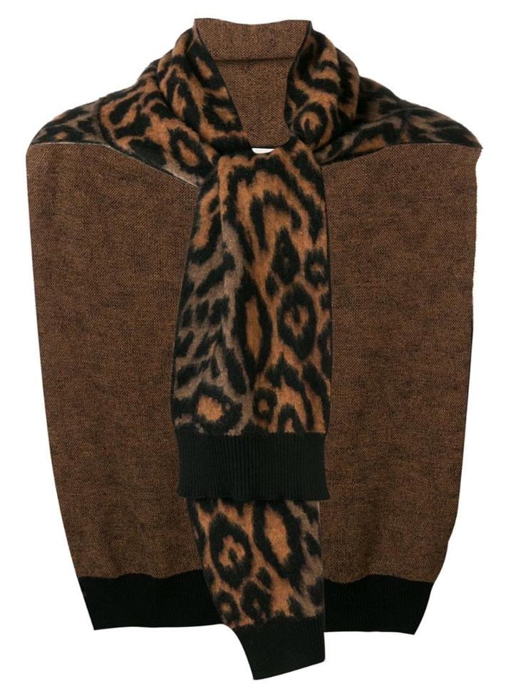 Sonia Rykiel Half Sweater Scarf - Brown