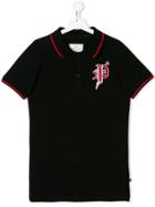 Philipp Plein Junior Teen Logo Polo Shirt - Black