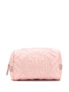 Tory Burch Quilted Make Up Bag - Pink