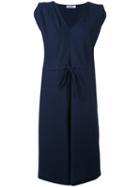 Sleeveless Drawstring Dress - Women - Cotton - 34, Blue, Cotton, Jil Sander