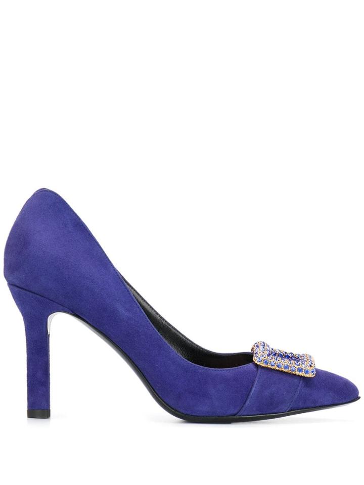 Escada Pointed Buckle Pumps - Blue