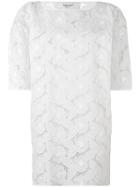 Blugirl - Lace-detail Top - Women - Cotton/polyester - 48, White, Cotton/polyester