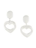 Yves Saint Laurent Vintage Heart Swing Earrings - Metallic