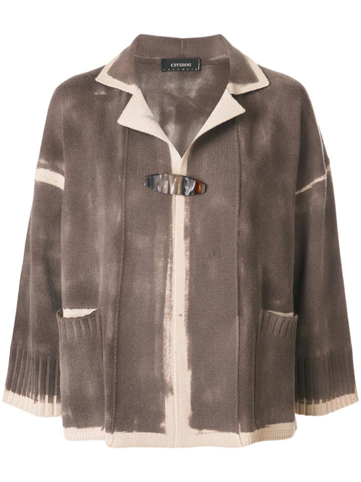 Cividini Hand Dyed Cardi-cape - Brown